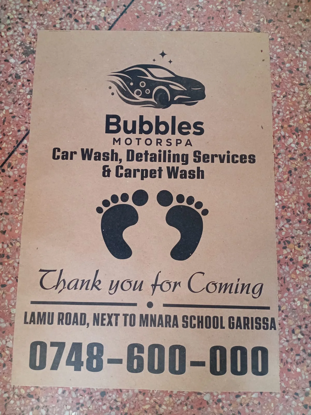 Custom Branded Paper Car Floor Mats in Nairobi, Kenya