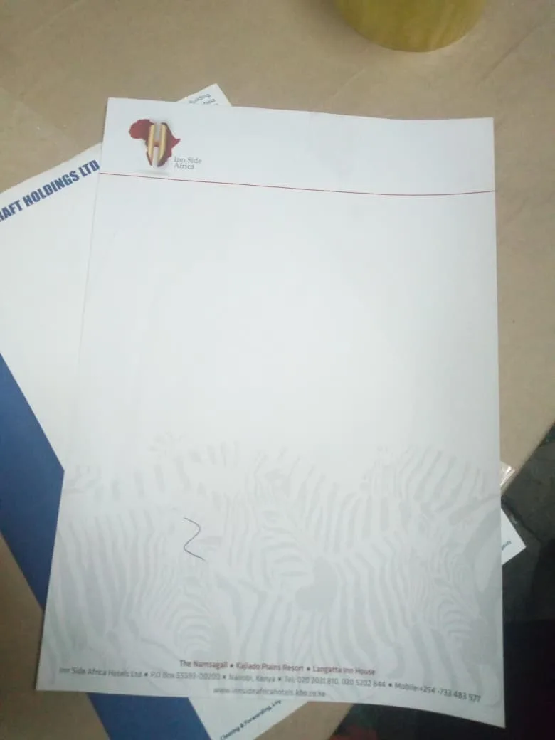Custom letterhead printing in Nairobi, Kenya — view 2
