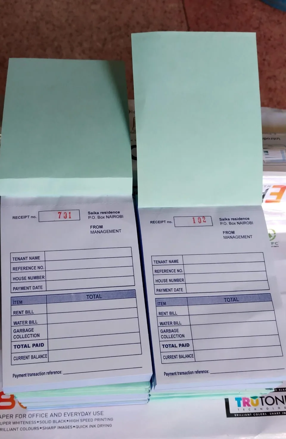Receipt Book Printing — view 3